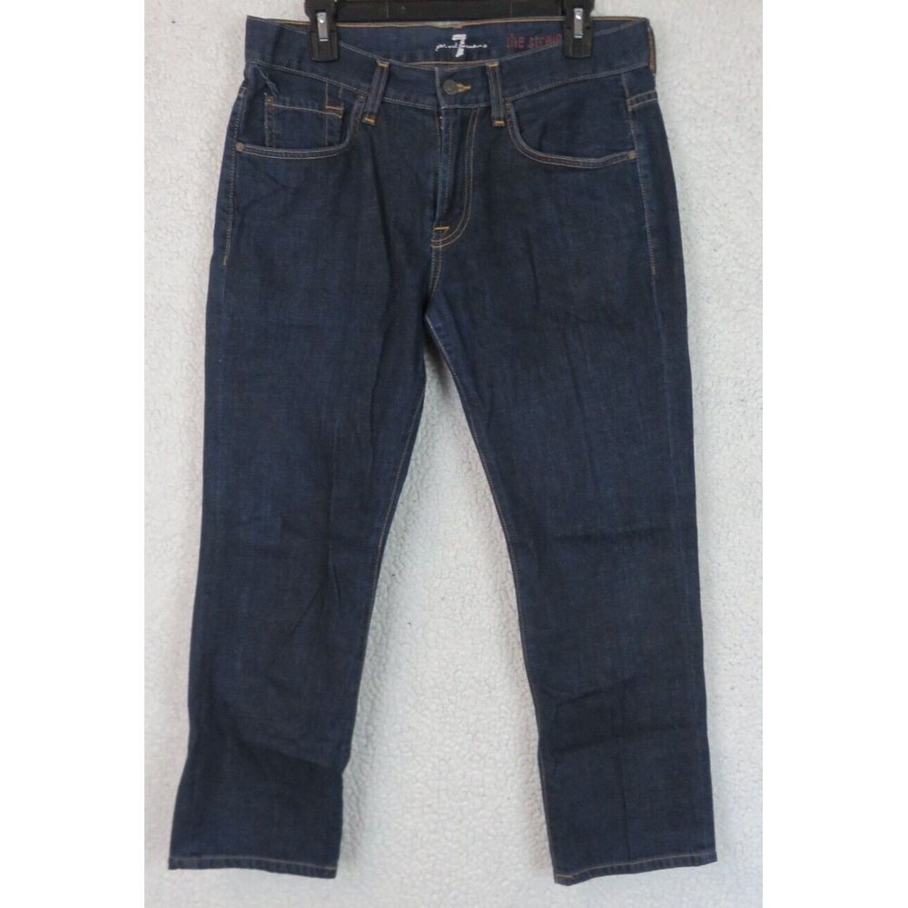 Mens 7FAM Seven 7 For All‎ Mankind Jeans Pants The Straight Size 32x28 Cotton